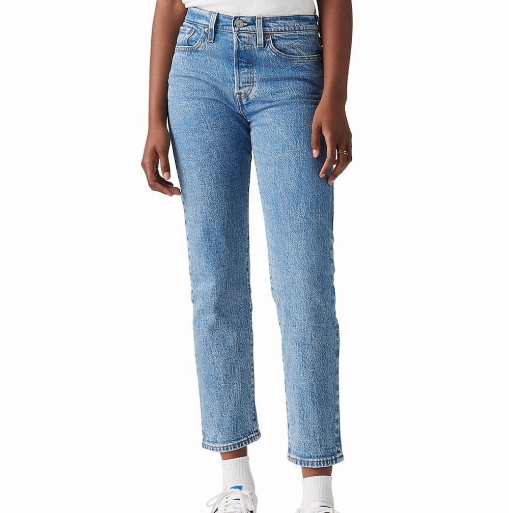 Levi's Premium Wedgie Straight Denim Jeans in Space To Think Sz 29